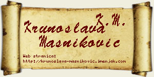 Krunoslava Masniković vizit kartica